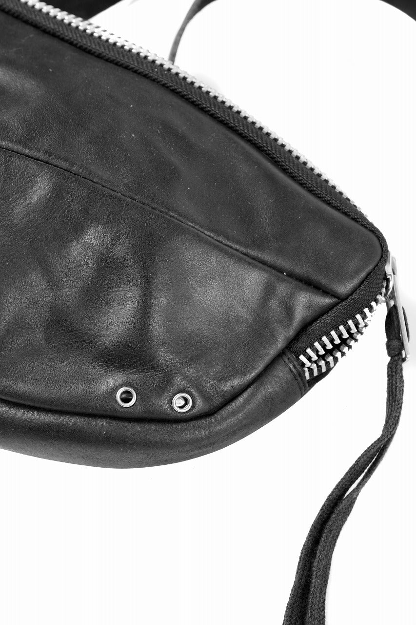 werkschwarz exclusive SHOULDER POUCH 33w / PULL UP COW LEATHER (BLACK) - Image 10