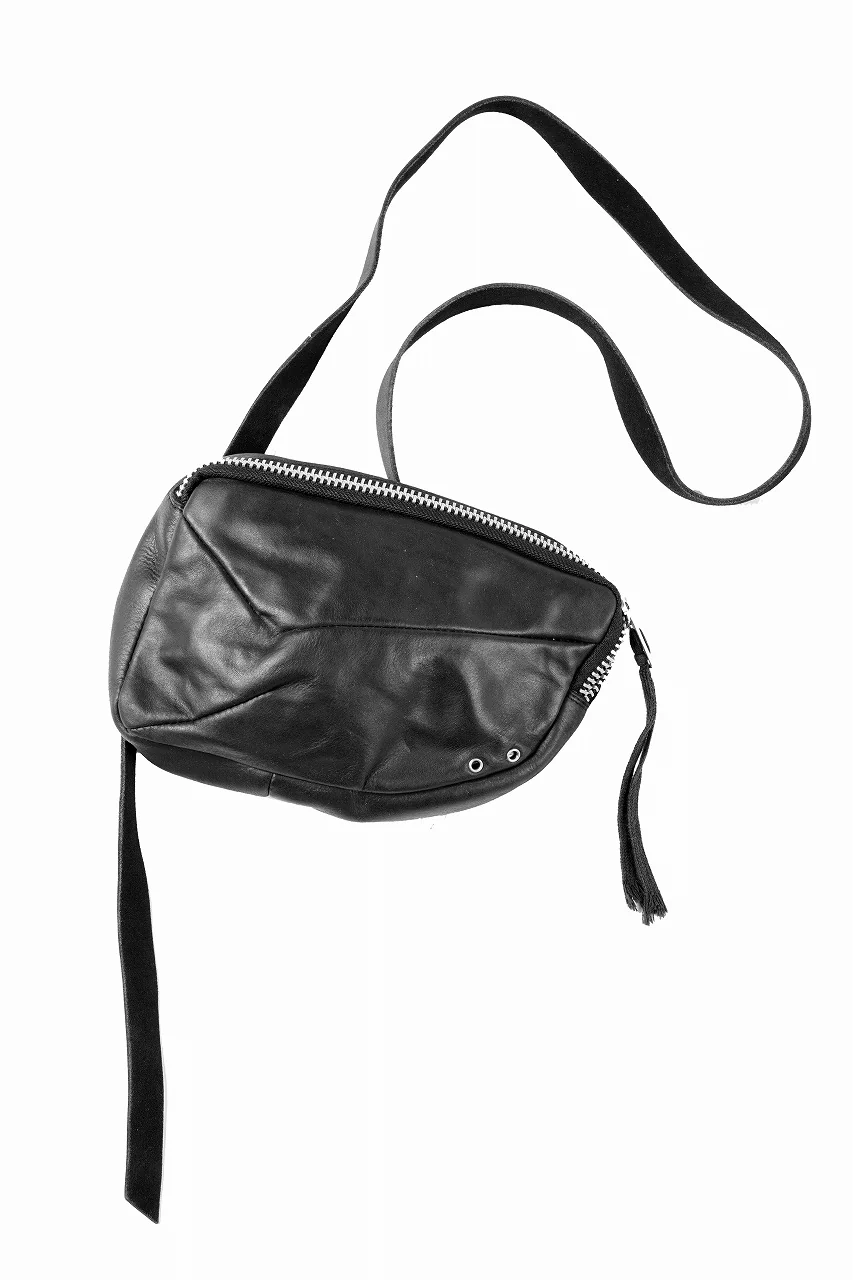 werkschwarz exclusive SHOULDER POUCH 33w / PULL UP COW LEATHER (BLACK) - Image 4