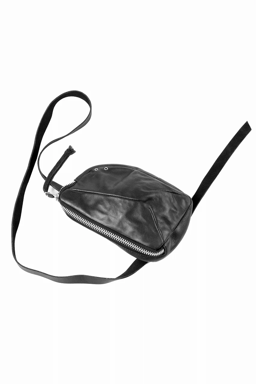 werkschwarz exclusive SHOULDER POUCH 33w / PULL UP COW LEATHER (BLACK) - Image 5