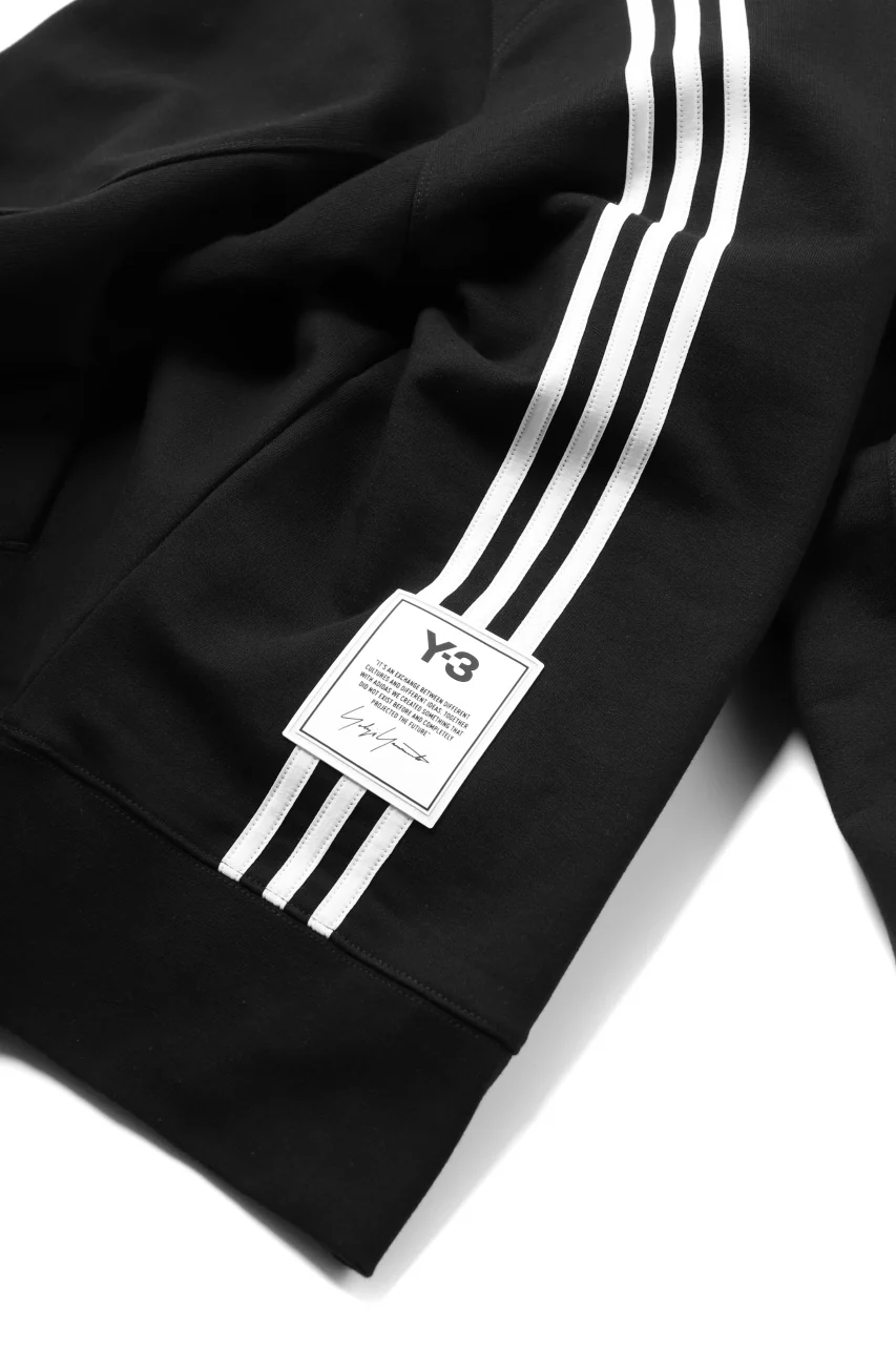 Y-3 Yohji Yamamoto 3-STP HOODIE PARKA / FRENCH TERRY (BLACK) - Image 16