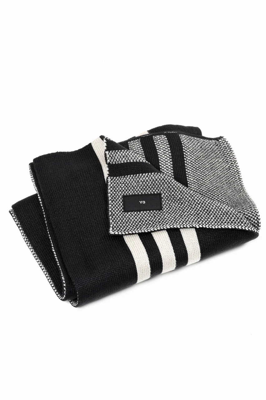 Y-3 Yohji Yamamoto THREE STRIPE SCARF (BLACK) - Image 15
