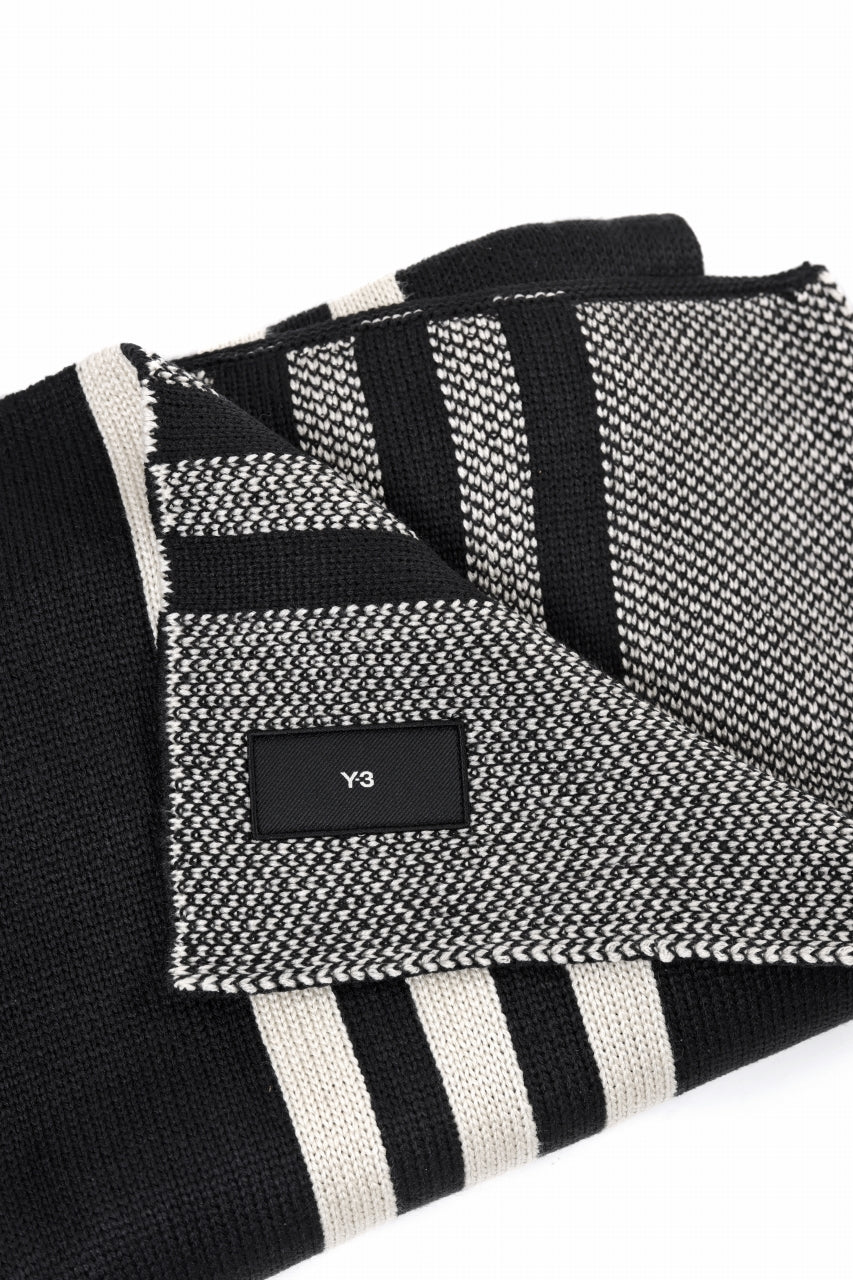 Y-3 Yohji Yamamoto THREE STRIPE SCARF (BLACK) - Image 17