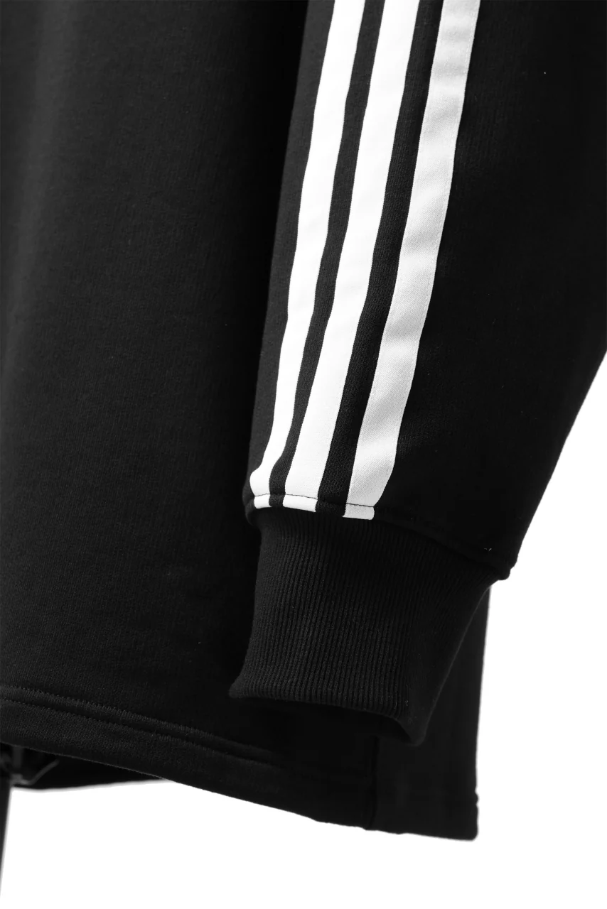 Y-3 Yohji Yamamoto 3 STRIPES LEFT SLEEVE SWEAT TOP / FRENCH TERRY (BLACK) - Image 19