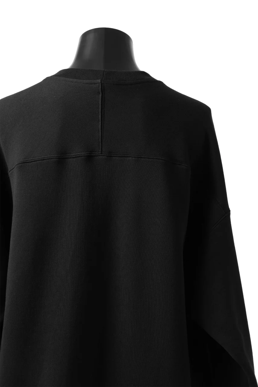 Y-3 Yohji Yamamoto 3 STRIPES LEFT SLEEVE SWEAT TOP / FRENCH TERRY (BLACK) - Image 22