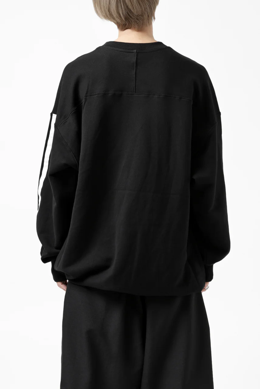 Y-3 Yohji Yamamoto 3 STRIPES LEFT SLEEVE SWEAT TOP / FRENCH TERRY (BLACK) - Image 37