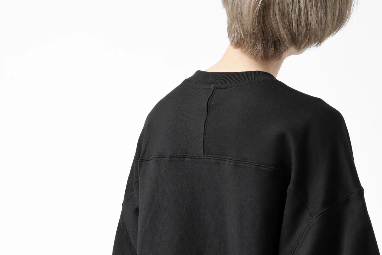 Y-3 Yohji Yamamoto 3 STRIPES LEFT SLEEVE SWEAT TOP / FRENCH TERRY (BLACK) - Image 47