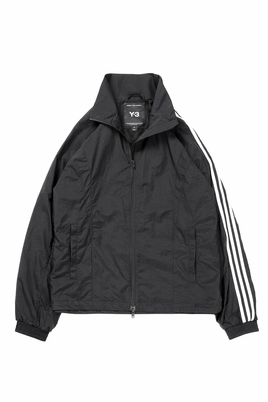 Y-3 Yohji Yamamoto 3 STRIPES LIGHT SHELL TRACK BLOUSON (BLACK) - Image 4