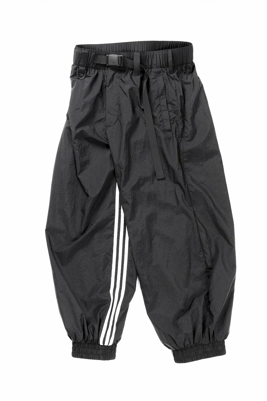 Y-3 Yohji Yamamoto 3 STRIPES LIGHT SHELL TRACK PANTS (BLACK) - Image 2