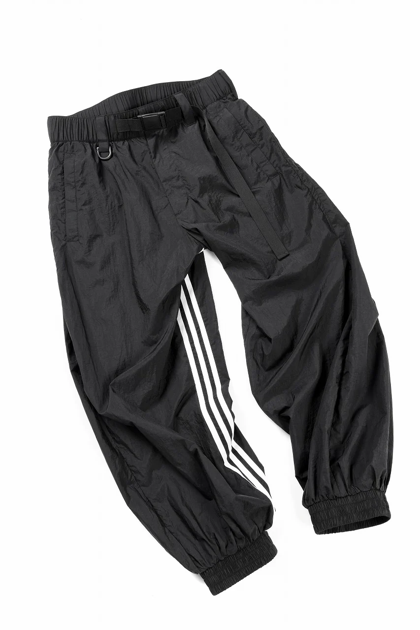 Y-3 Yohji Yamamoto 3 STRIPES LIGHT SHELL TRACK PANTS (BLACK) - Image 5