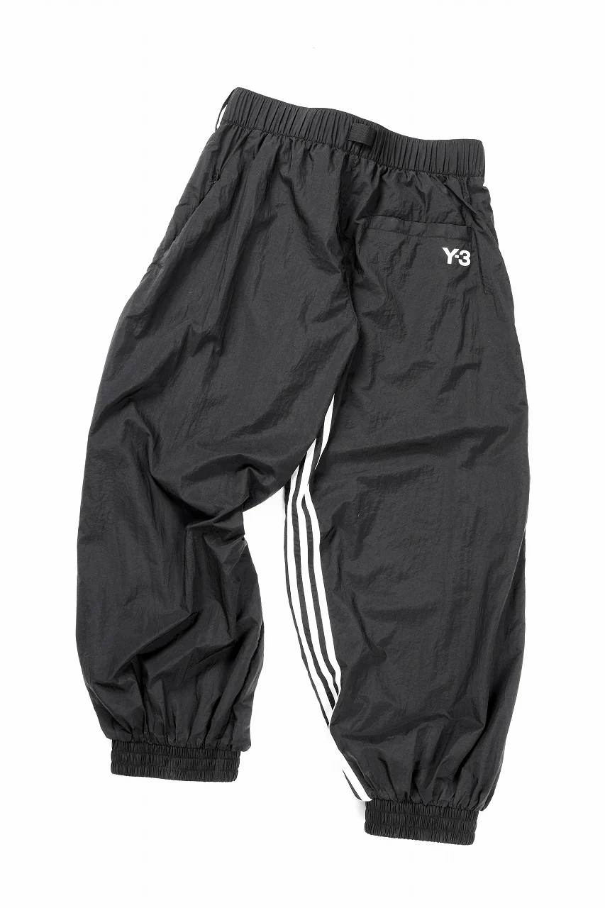 Y-3 Yohji Yamamoto 3 STRIPES LIGHT SHELL TRACK PANTS (BLACK) - Image 6
