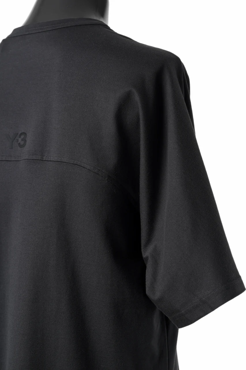 Y-3 Yohji Yamamoto 3 STRIPES SHORT SLEEVE TEE (BLACK) - Image 11