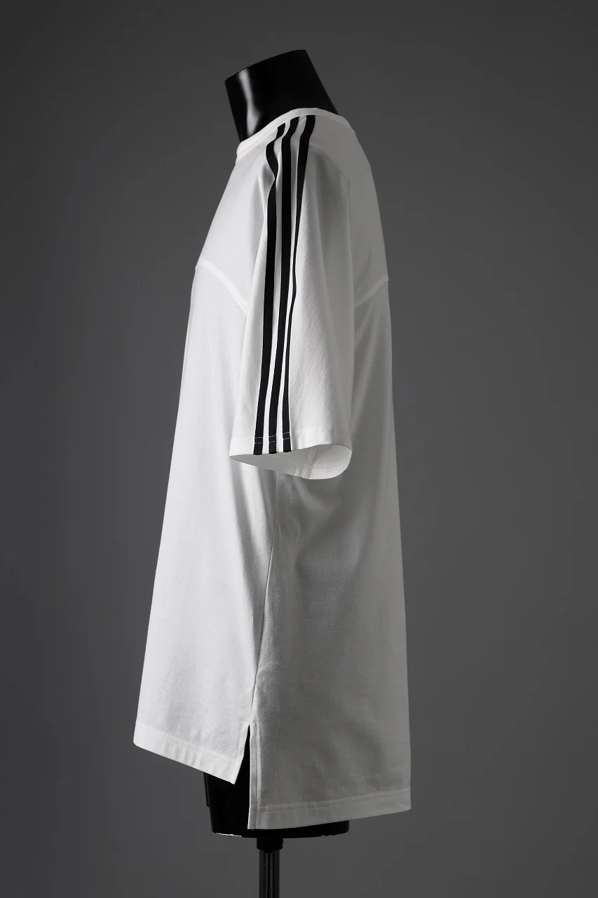 Y-3 Yohji Yamamoto 3 STRIPES SHORT SLEEVE TEE (CORE WHITE) - Image 4