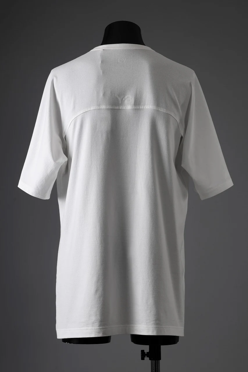 Y-3 Yohji Yamamoto 3 STRIPES SHORT SLEEVE TEE (CORE WHITE) - Image 5