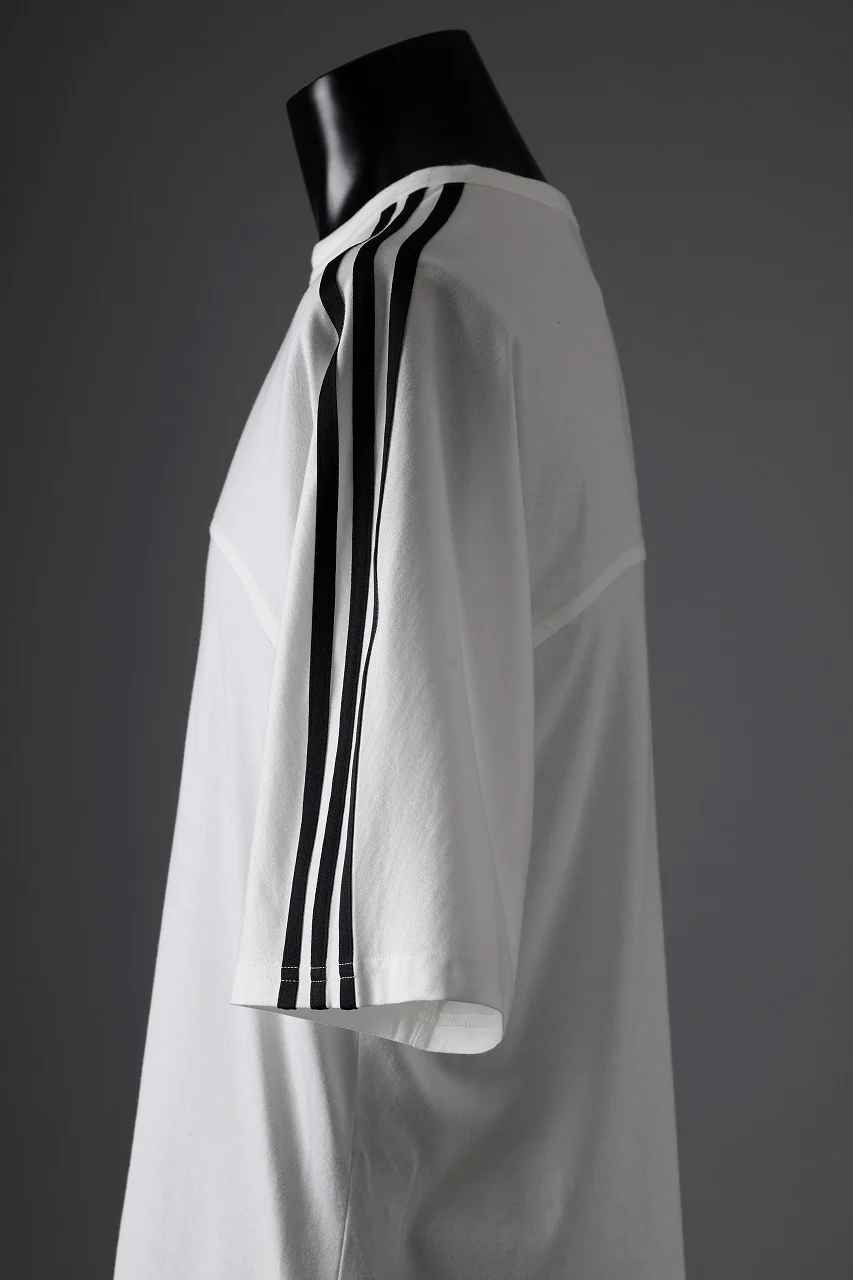 Y-3 Yohji Yamamoto 3 STRIPES SHORT SLEEVE TEE (CORE WHITE) - Image 8