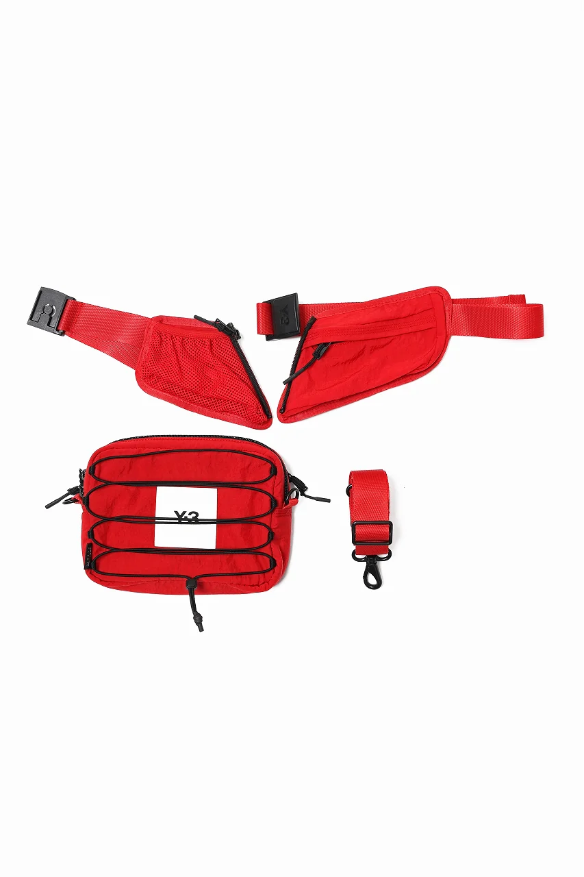 Y-3 Yohji Yamamoto 3WAY SLING BAG / CORDURA® NYLON (SCARLET) - Image 10