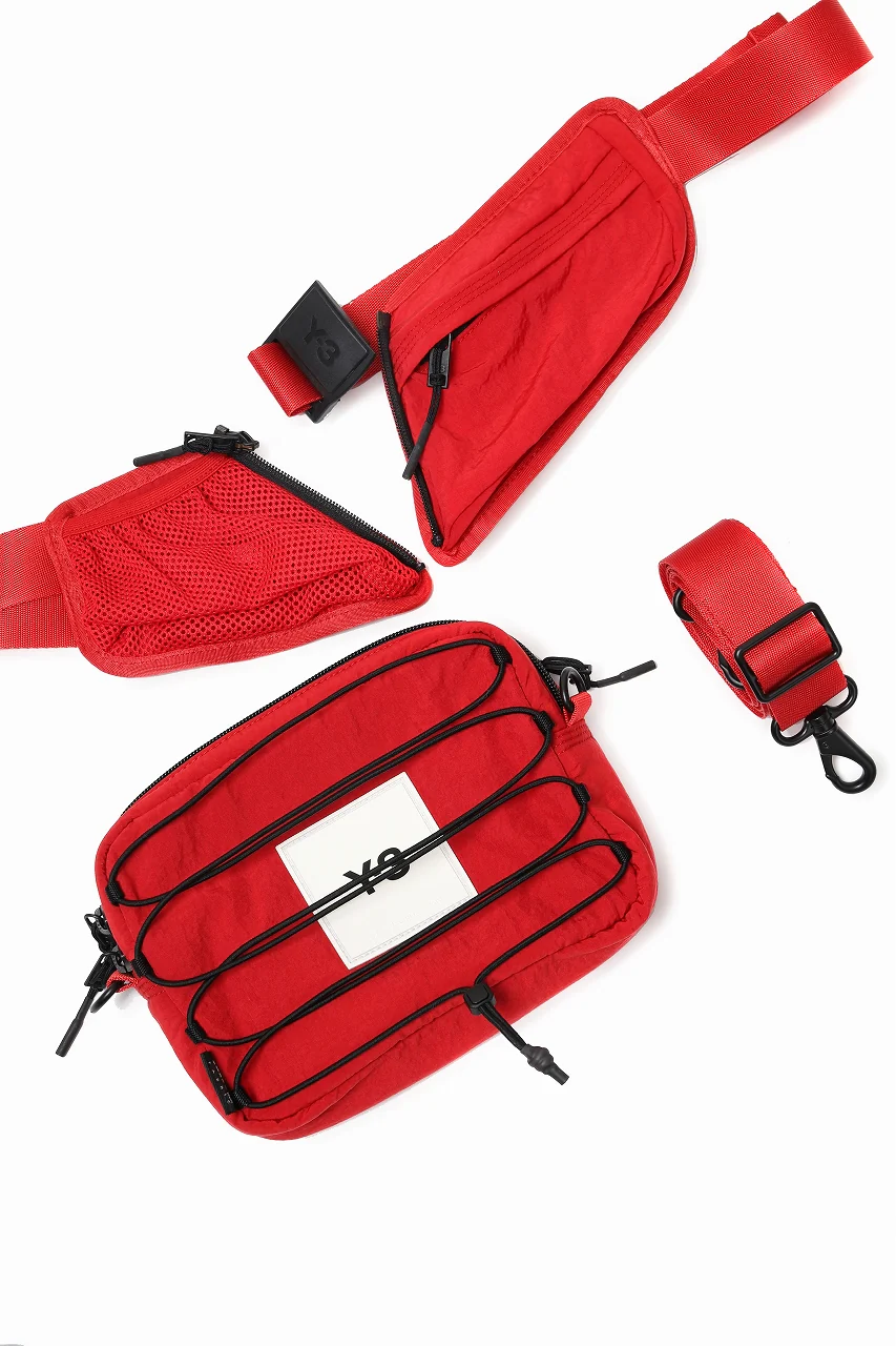 Y-3 Yohji Yamamoto 3WAY SLING BAG / CORDURA® NYLON (SCARLET) - Image 11