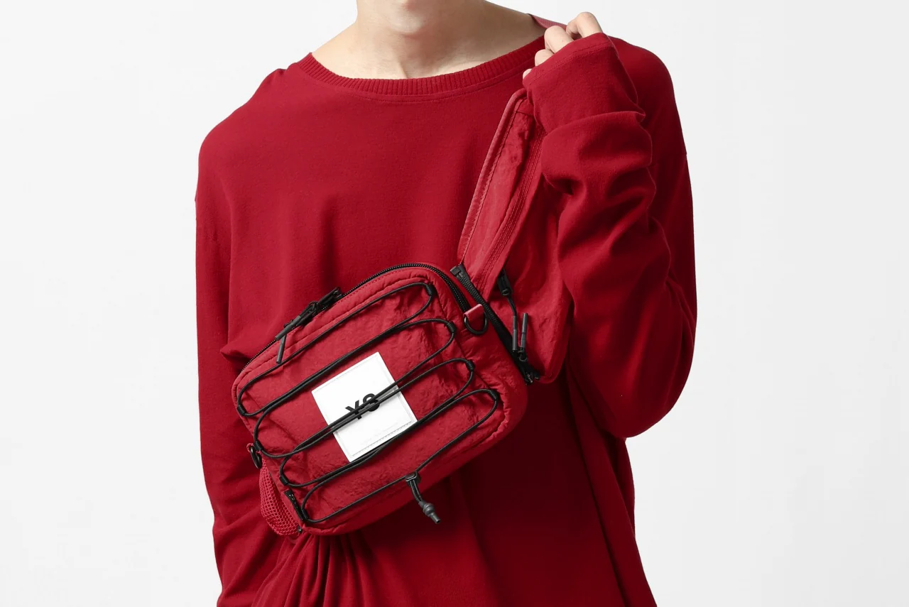 Y-3 Yohji Yamamoto 3WAY SLING BAG / CORDURA® NYLON (SCARLET) - Image 28