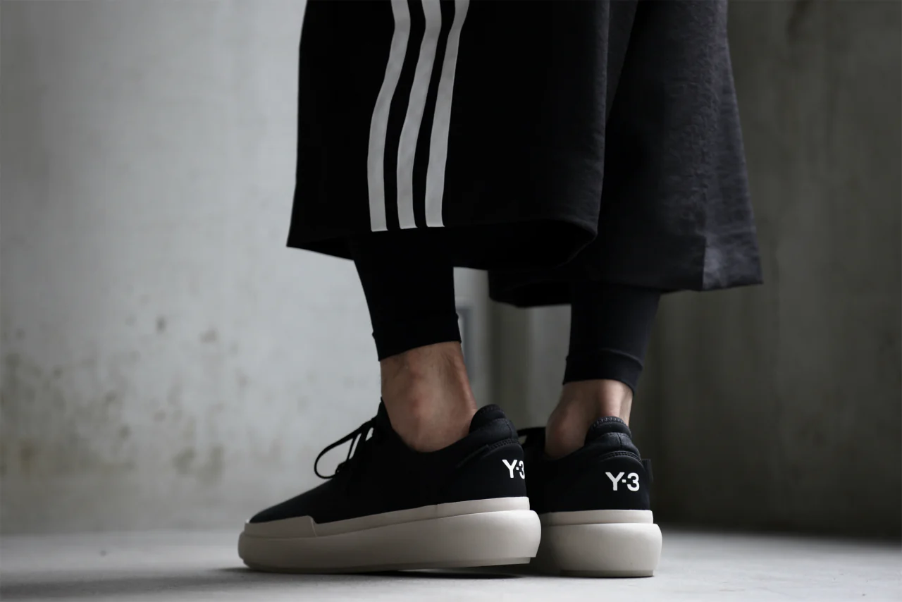 Y-3 Yohji Yamamoto AJATU COURT FORMAL SNEAKERS (BLACK/BLACK/CLEARBROWN) - Image 61