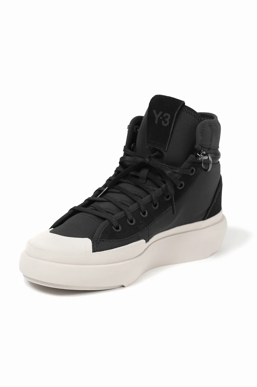 Y-3 Yohji Yamamoto AJATU COURT HIGH SNEAKERS (BLACK/BLACK/COREWHITE) - Image 17