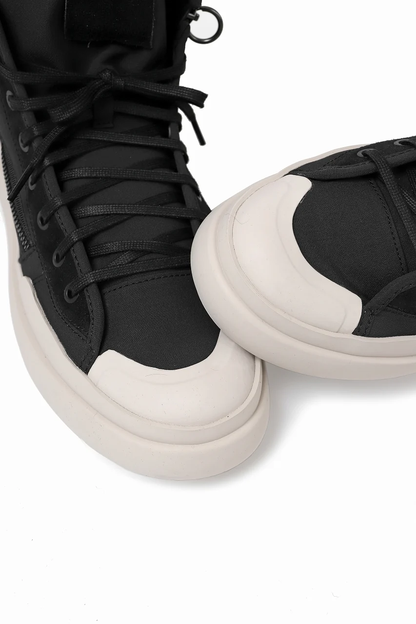 Y-3 Yohji Yamamoto AJATU COURT HIGH SNEAKERS (BLACK/BLACK/COREWHITE) - Image 20