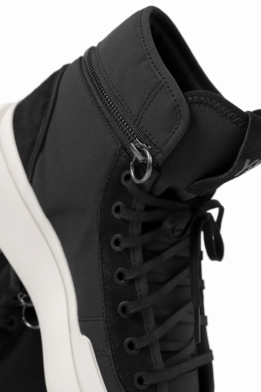 Y-3 Yohji Yamamoto AJATU COURT HIGH SNEAKERS (BLACK/BLACK/COREWHITE) - Image 23