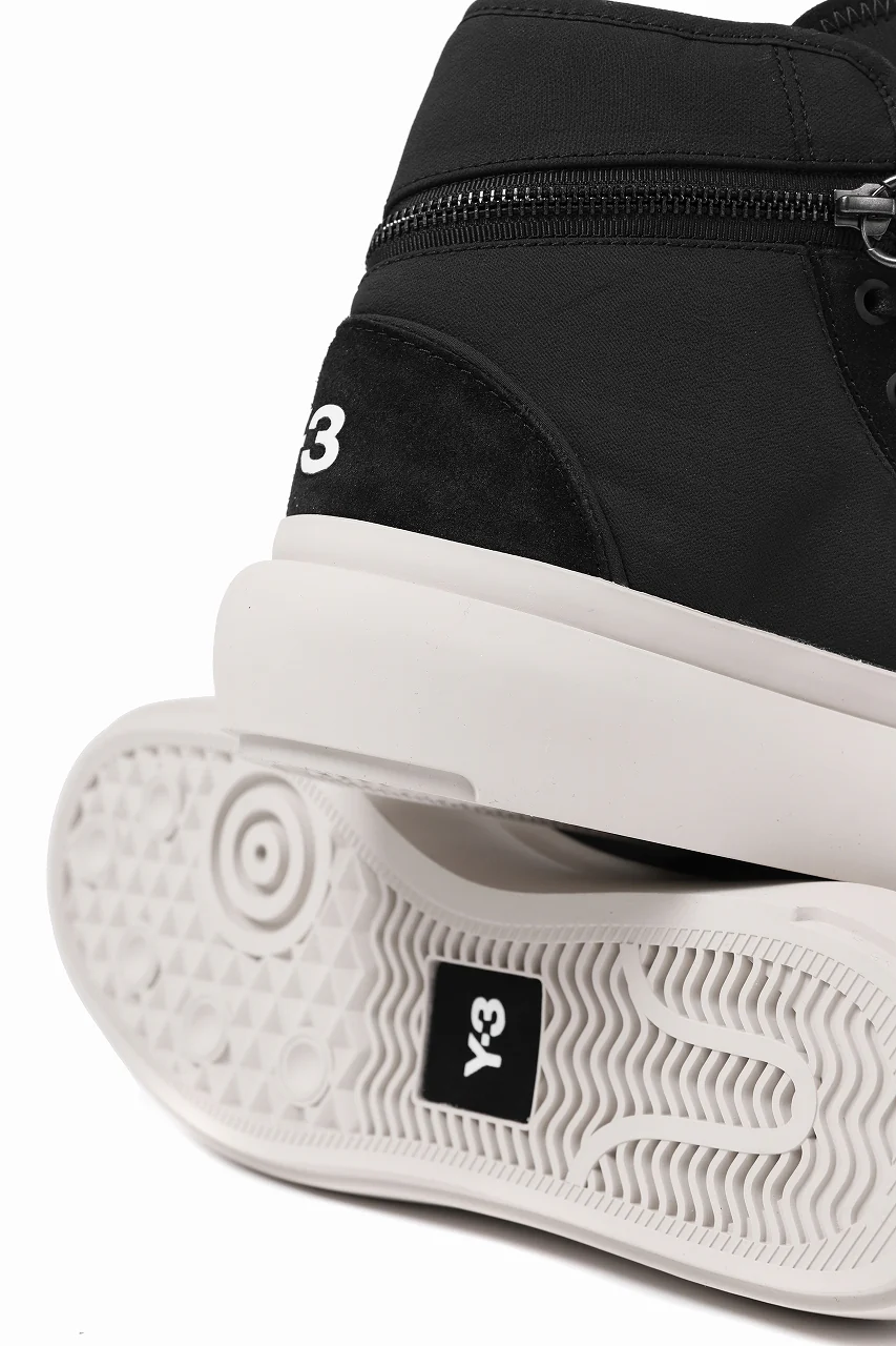 Y-3 Yohji Yamamoto AJATU COURT HIGH SNEAKERS (BLACK/BLACK/COREWHITE) - Image 31