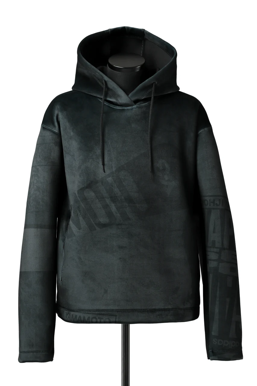 Y-3 Yohji Yamamoto ALL OVER PRINT HOODIE PARKA / VELVET SPACER ZINE (BLACK) - Image 2