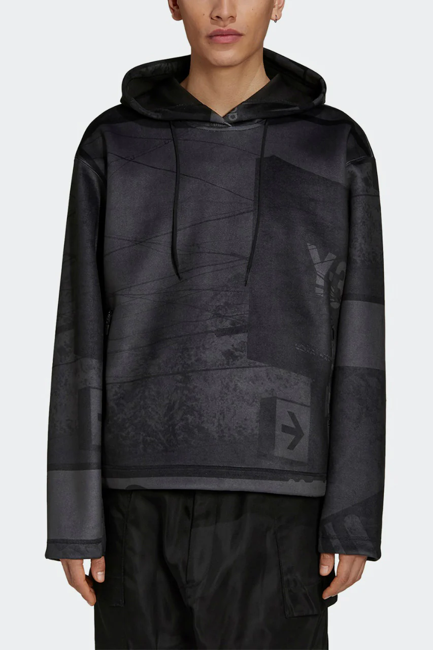 Y-3 Yohji Yamamoto ALL OVER PRINT HOODIE PARKA / VELVET SPACER ZINE (BLACK) - Image 21