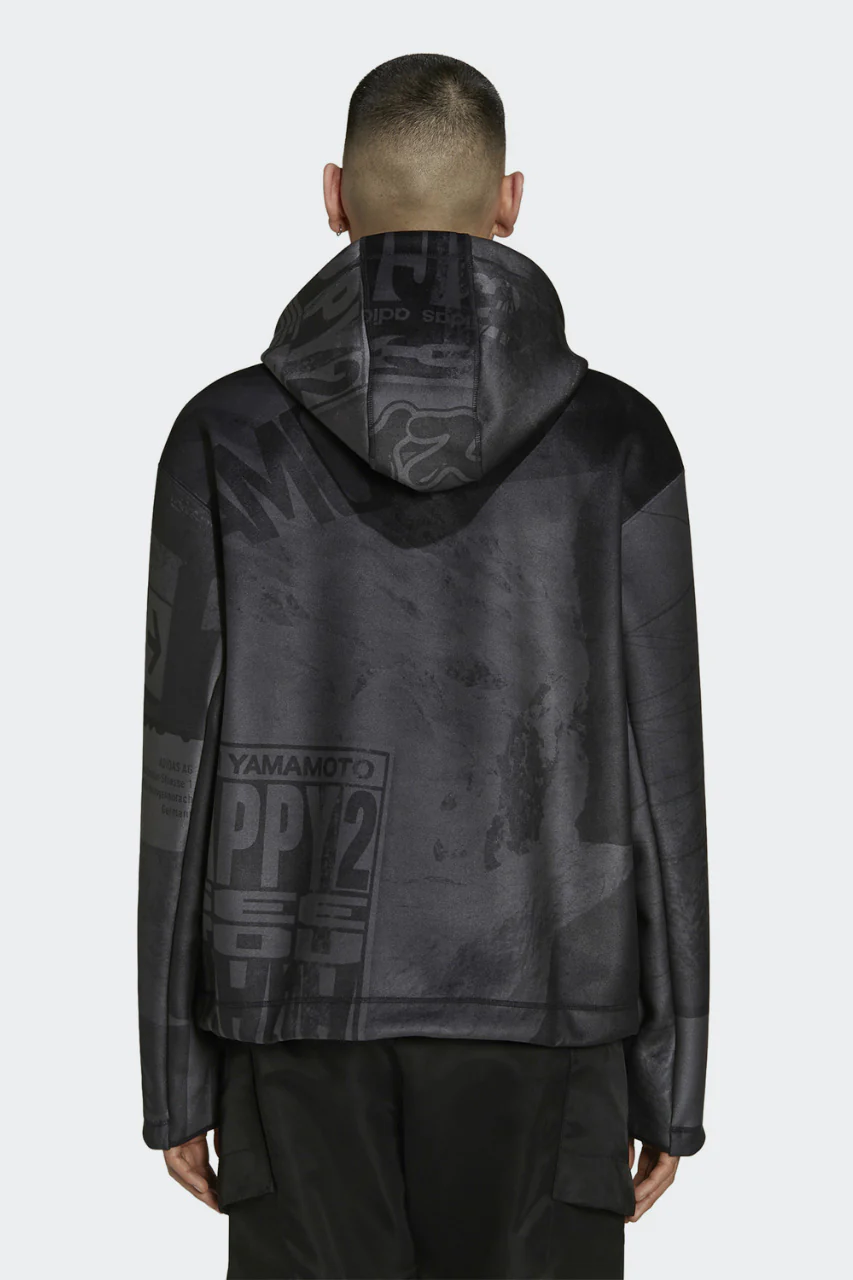 Y-3 Yohji Yamamoto ALL OVER PRINT HOODIE PARKA / VELVET SPACER ZINE (BLACK) - Image 23