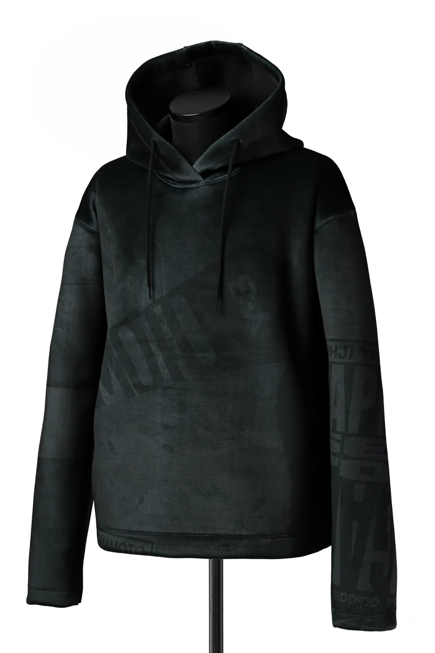 Y-3 Yohji Yamamoto ALL OVER PRINT HOODIE PARKA / VELVET SPACER ZINE (BLACK) - Image 3