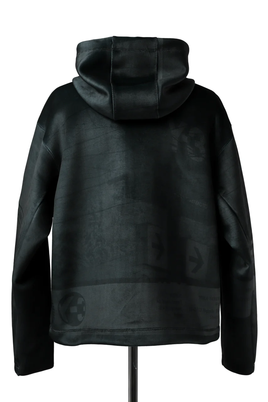 Y-3 Yohji Yamamoto ALL OVER PRINT HOODIE PARKA / VELVET SPACER ZINE (BLACK) - Image 6