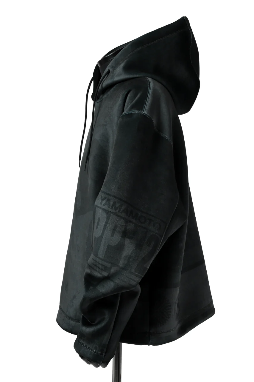 Y-3 Yohji Yamamoto ALL OVER PRINT HOODIE PARKA / VELVET SPACER ZINE (BLACK) - Image 8
