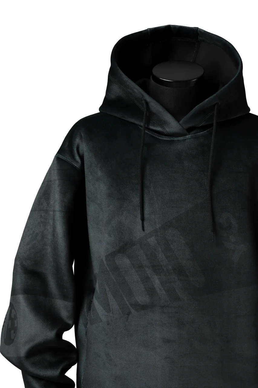 Y-3 Yohji Yamamoto ALL OVER PRINT HOODIE PARKA / VELVET SPACER ZINE (BLACK) - Image 9
