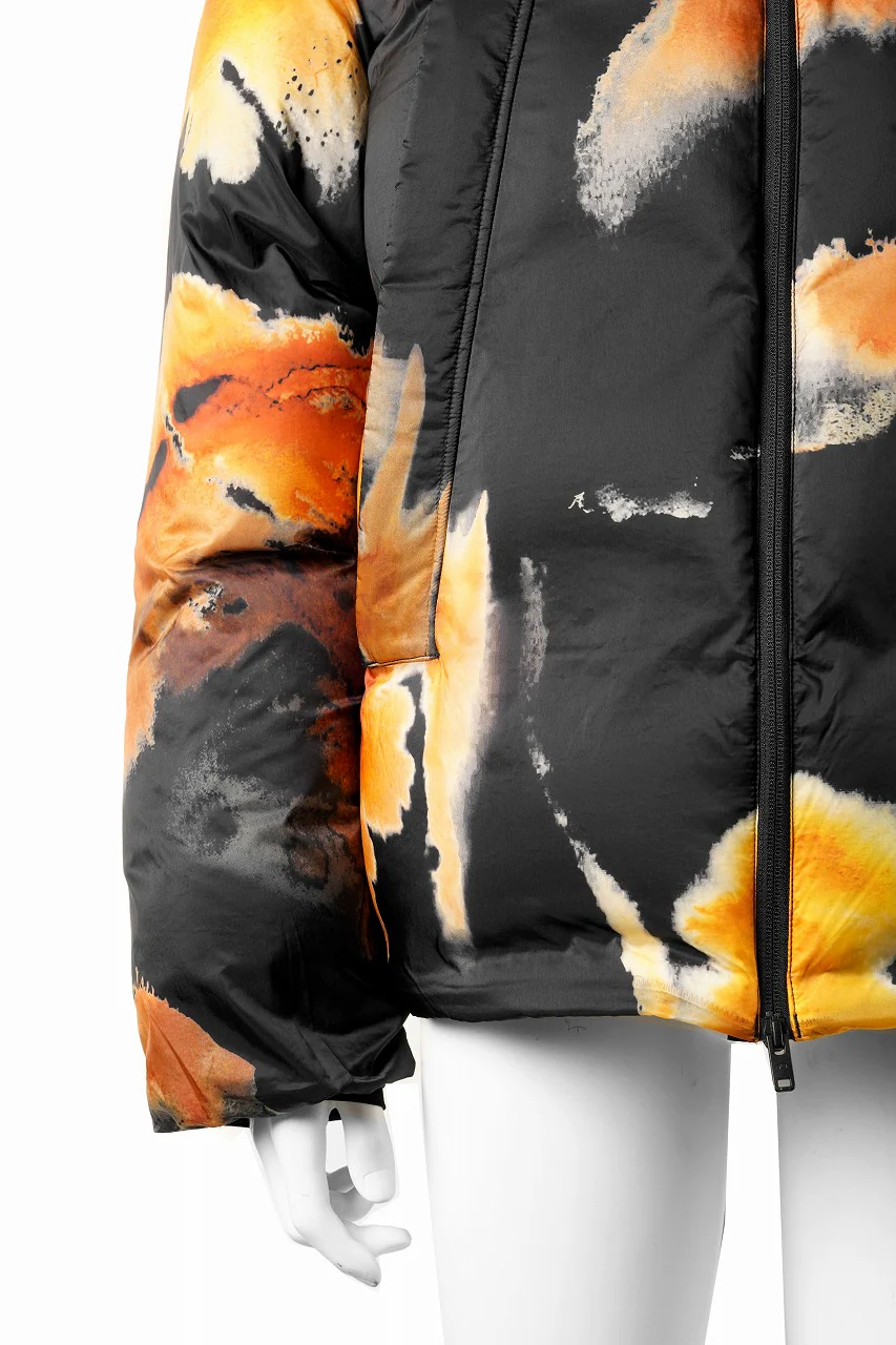 Y-3 Yohji Yamamoto AOP PUFFER DOWN JACKET (BLACK + MULTI) - Image 4