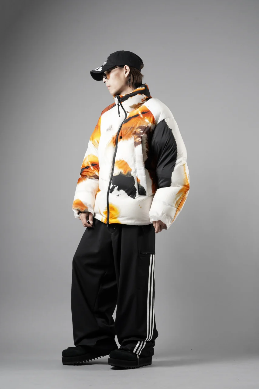 Y-3 Yohji Yamamoto AOP PUFFER DOWN JACKET (WHITE + MULTI) - Image 15