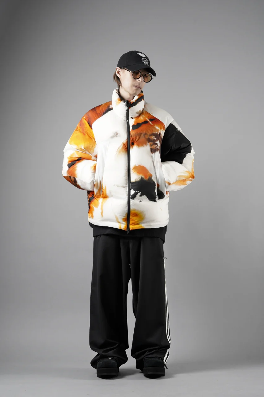 Y-3 Yohji Yamamoto AOP PUFFER DOWN JACKET (WHITE + MULTI) - Image 16