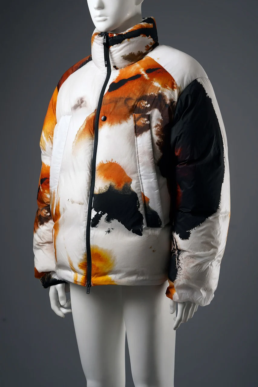 Y-3 Yohji Yamamoto AOP PUFFER DOWN JACKET (WHITE + MULTI) - Image 3