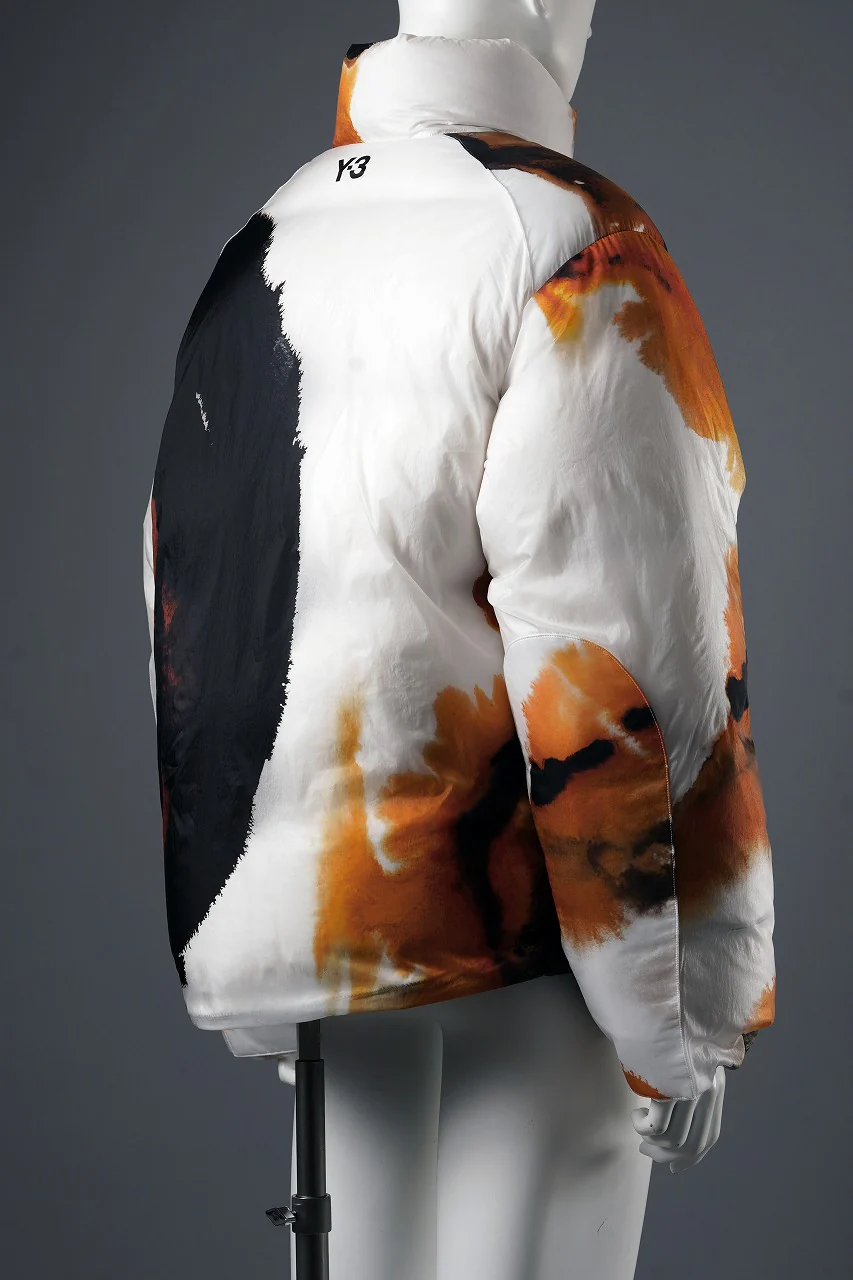 Y-3 Yohji Yamamoto AOP PUFFER DOWN JACKET (WHITE + MULTI) - Image 5