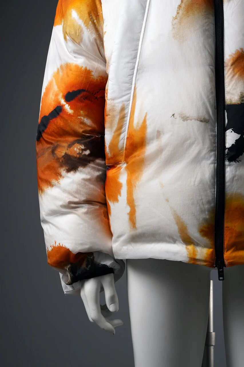 Y-3 Yohji Yamamoto AOP PUFFER DOWN JACKET (WHITE + MULTI) - Image 7