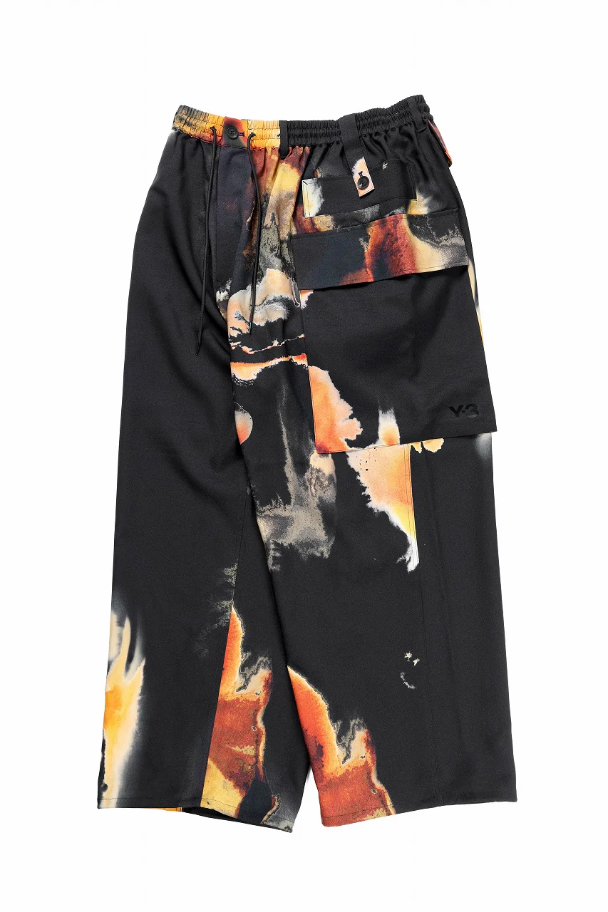 Y-3 Yohji Yamamoto AOP SPORT UNIFORM CARGO PANTS (BLACK + MULTI) - Image 2