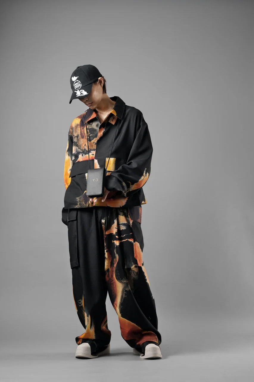 Y-3 Yohji Yamamoto AOP SPORT UNIFORM CARGO PANTS (BLACK + MULTI) - Image 20