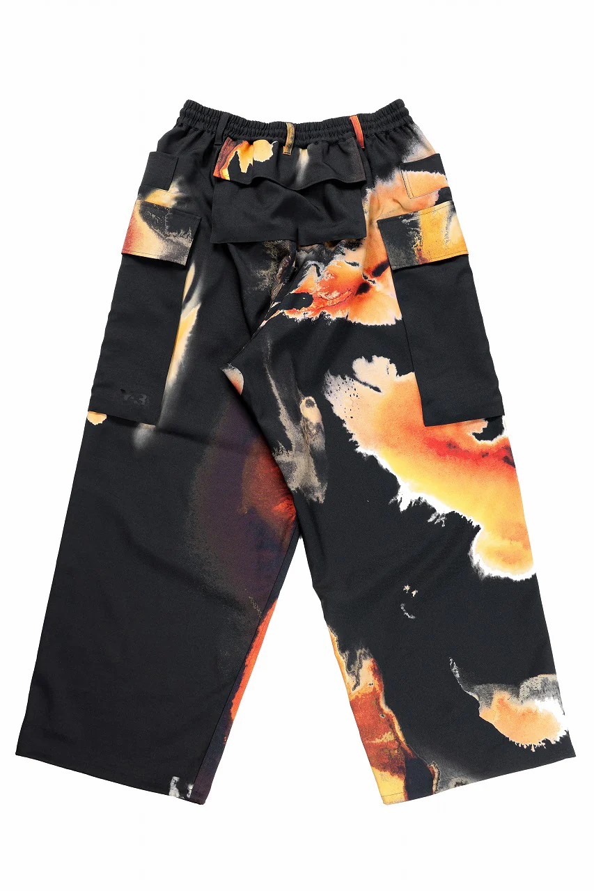Y-3 Yohji Yamamoto AOP SPORT UNIFORM CARGO PANTS (BLACK + MULTI) - Image 3