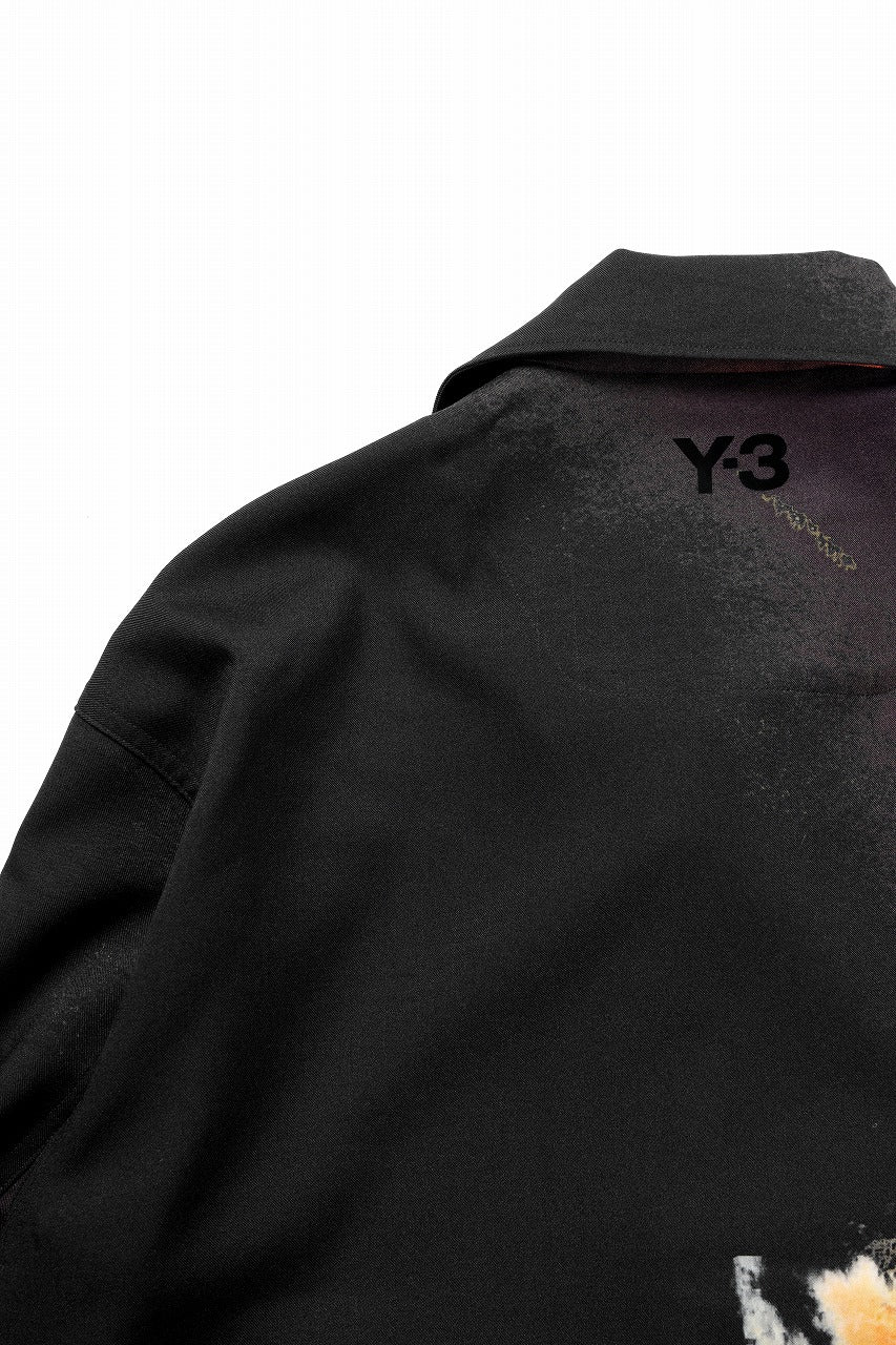 Y-3 Yohji Yamamoto AOP SPORT UNIFORM COACH JACKET (BLACK + MULTI) - Image 12