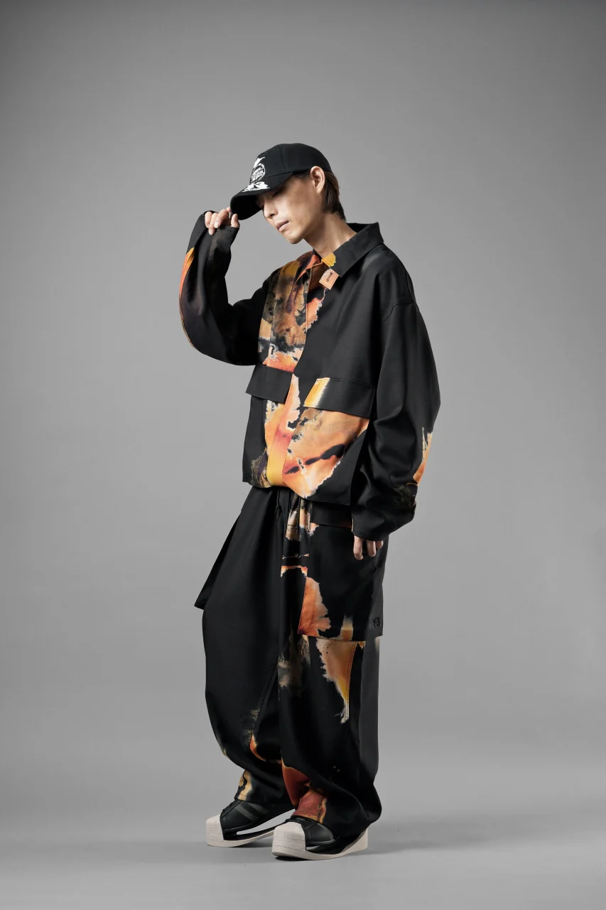 Y-3 Yohji Yamamoto AOP SPORT UNIFORM COACH JACKET (BLACK + MULTI) - Image 17