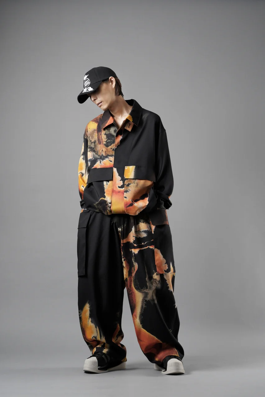 Y-3 Yohji Yamamoto AOP SPORT UNIFORM COACH JACKET (BLACK + MULTI) - Image 18
