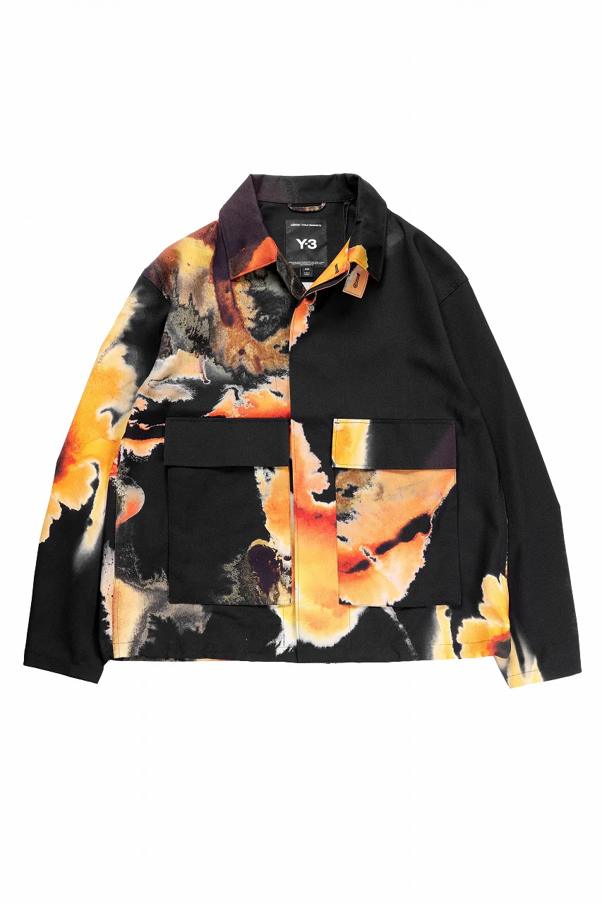 Y-3 Yohji Yamamoto AOP SPORT UNIFORM COACH JACKET (BLACK + MULTI) - Image 2