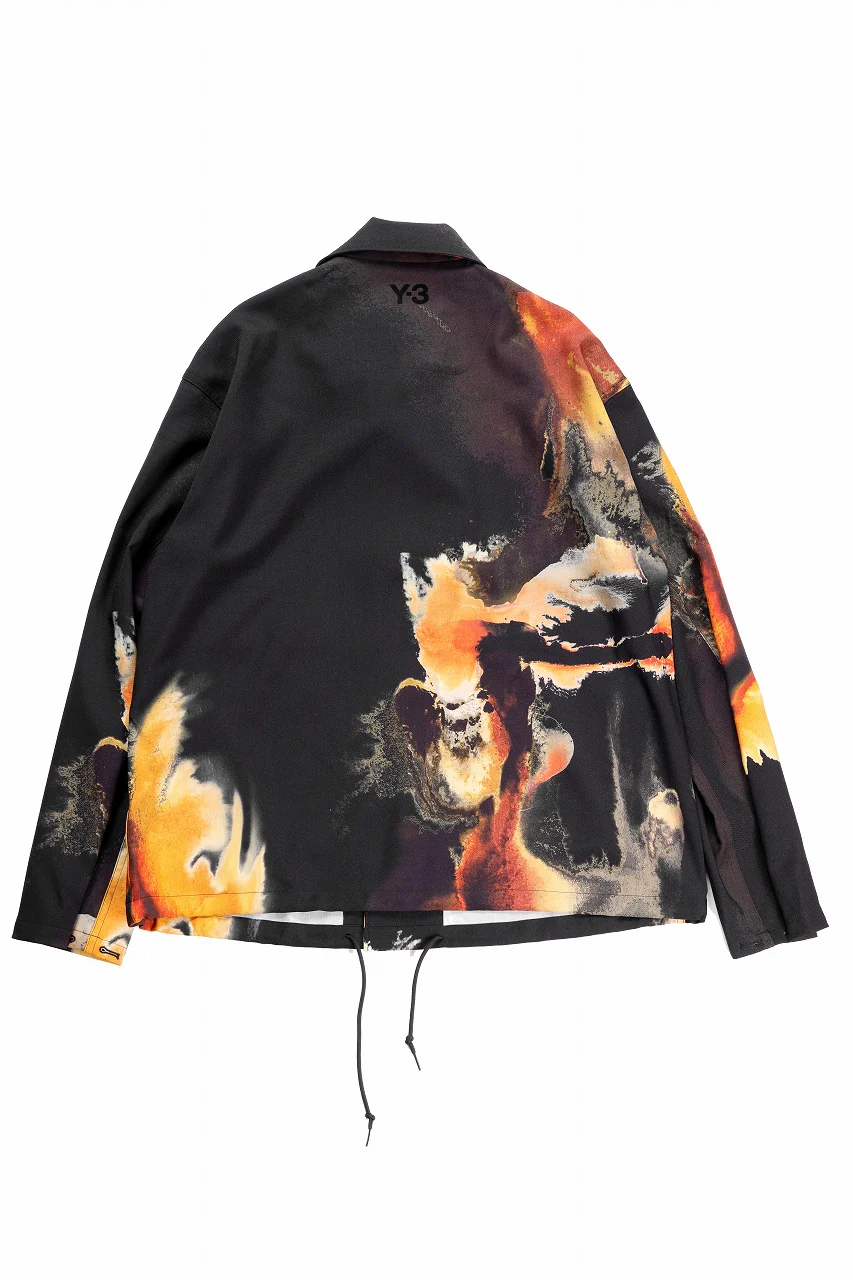 Y-3 Yohji Yamamoto AOP SPORT UNIFORM COACH JACKET (BLACK + MULTI) - Image 3