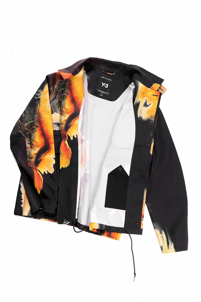 Y-3 Yohji Yamamoto AOP SPORT UNIFORM COACH JACKET (BLACK + MULTI) - Image 5