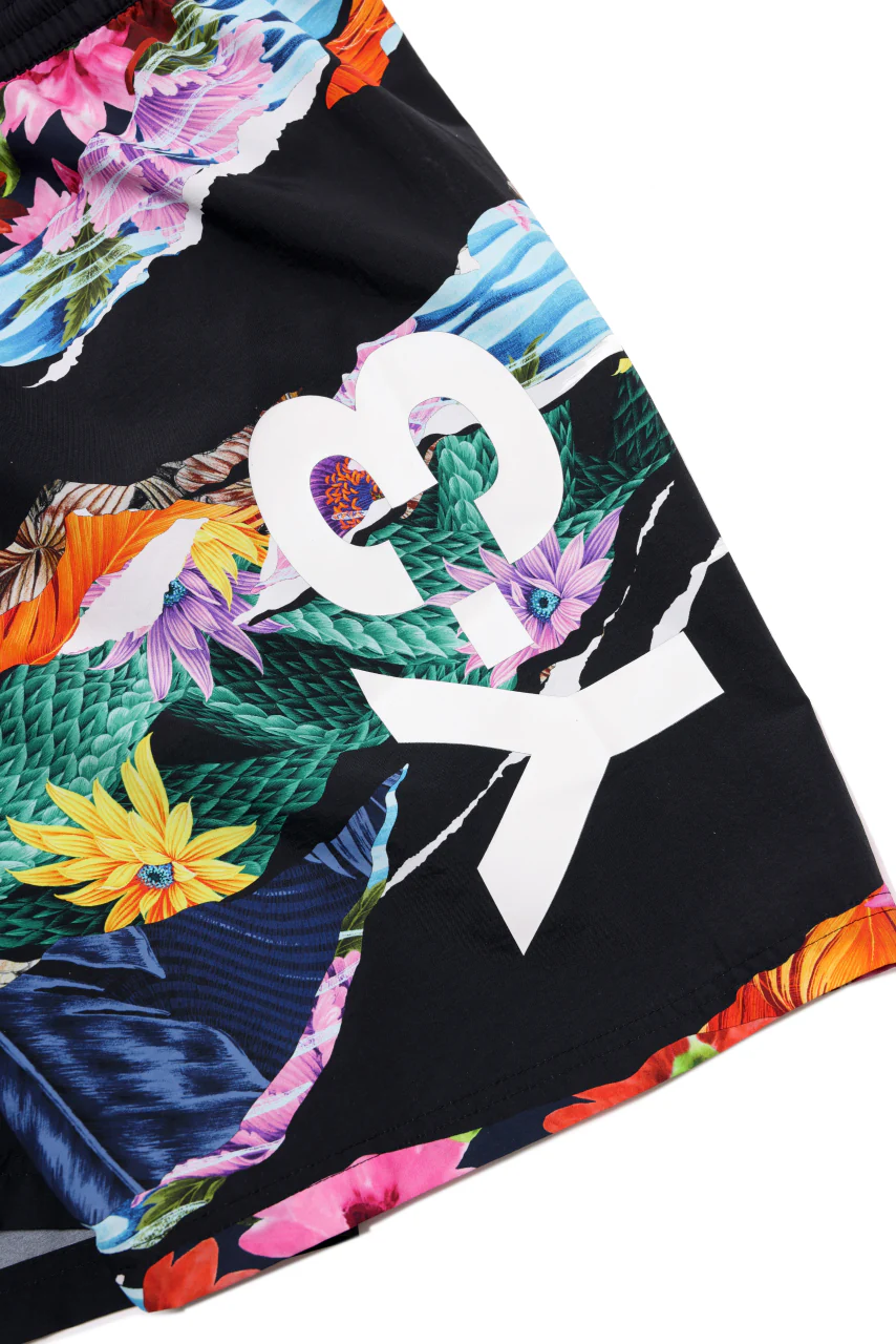 Y-3 Yohji Yamamoto AOP SWIM SHORTS (BLACK x PRINT) - Image 10