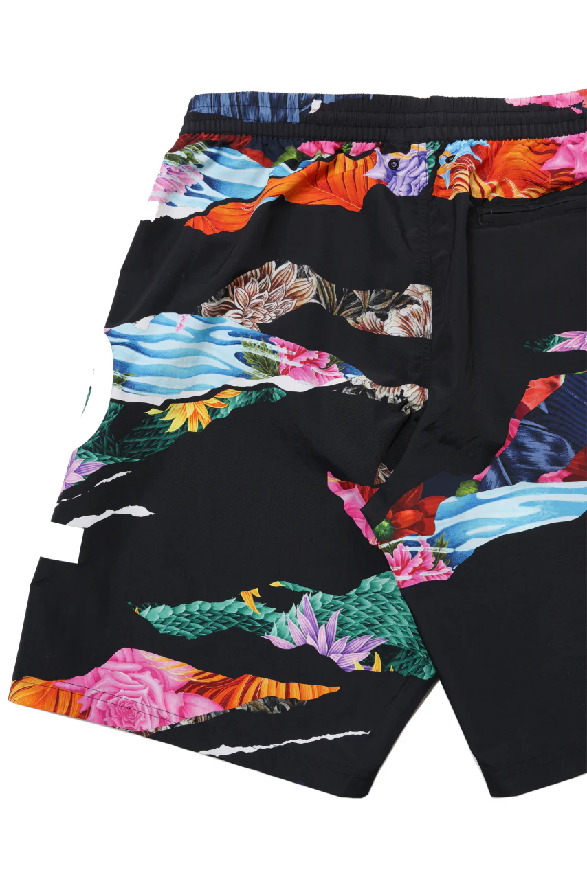 Y-3 Yohji Yamamoto AOP SWIM SHORTS (BLACK x PRINT) - Image 13